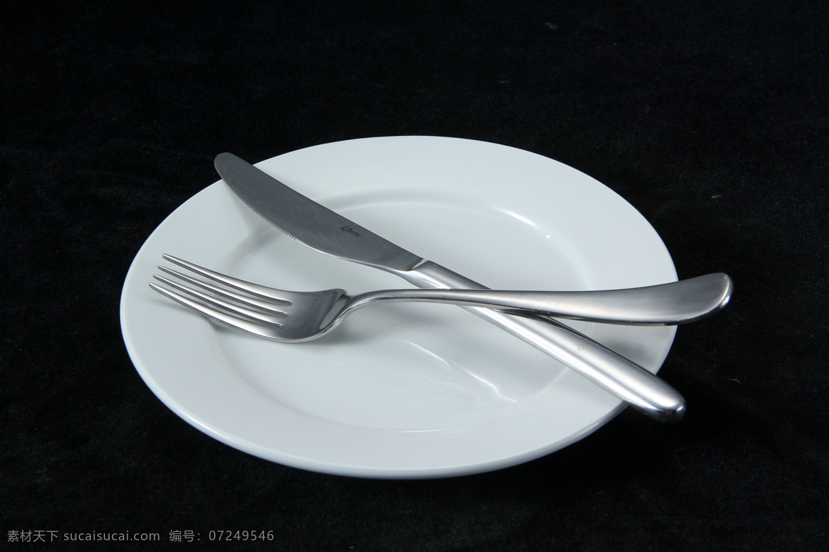 钢刀 钢叉 刀叉 盘子 餐具 餐饮美食 餐具厨具