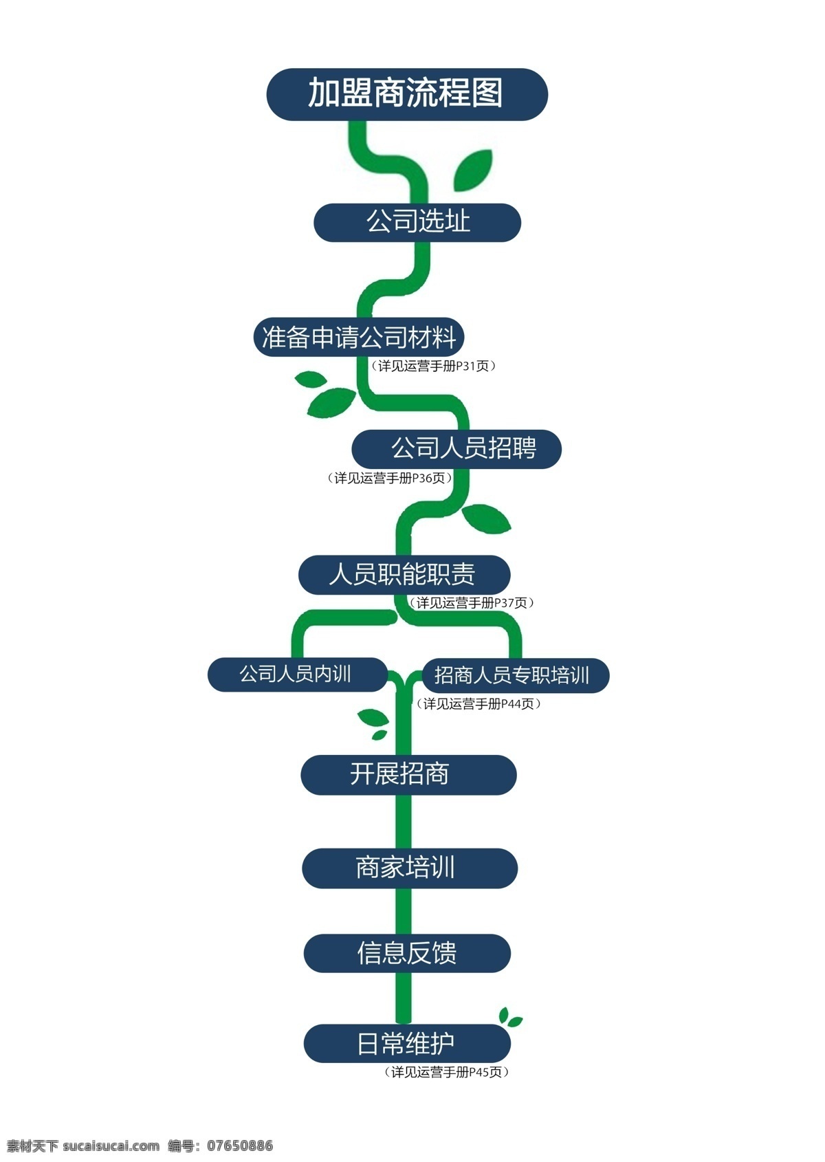 树状流程图 公司流程图 加盟流程 流程图 矢量树 树状图 藤条设计