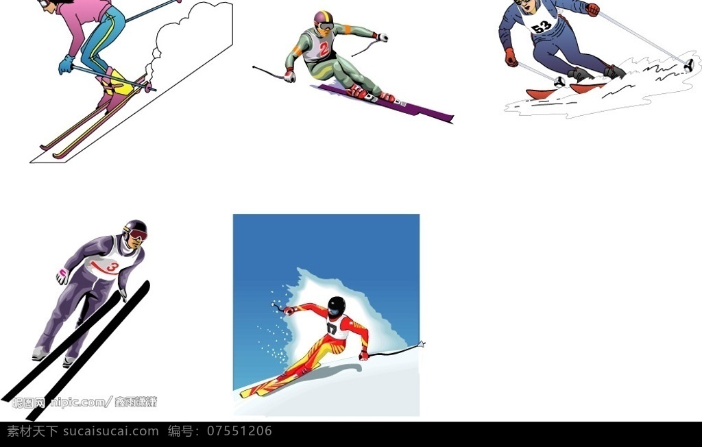速度滑冰 滑冰 运动 体育 健身 雪 冬季 奥林匹克运动会 文化艺术 体育运动 矢量图库