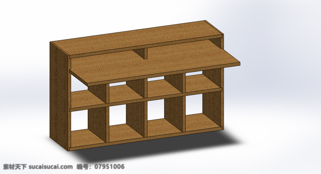 写字台 办公桌 家具 橡木 3d模型素材 家具模型