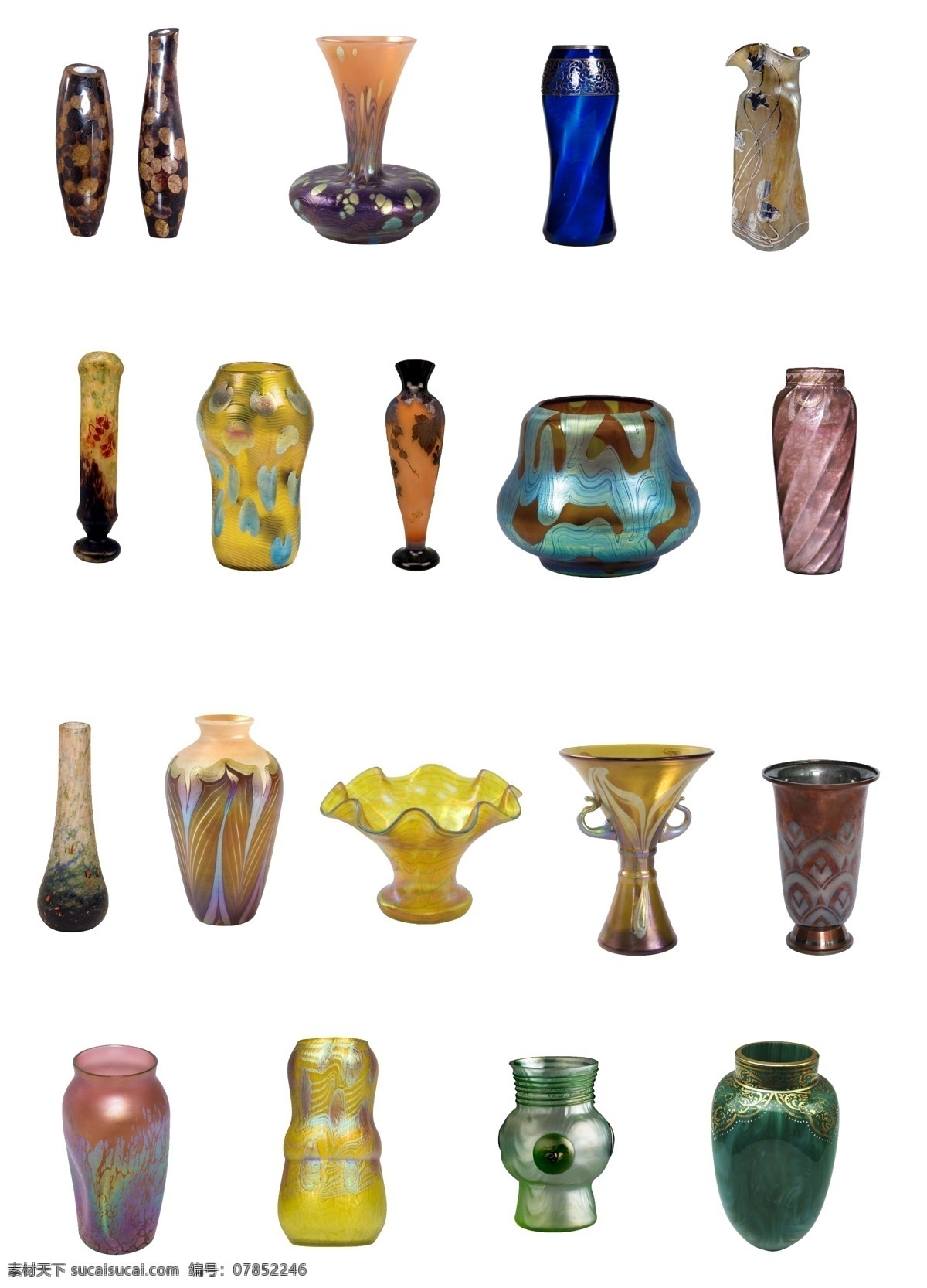 花瓶 花瓶素材 琉璃工艺品 家居摆饰 装饰艺术品 室内装饰品 分层 源文件