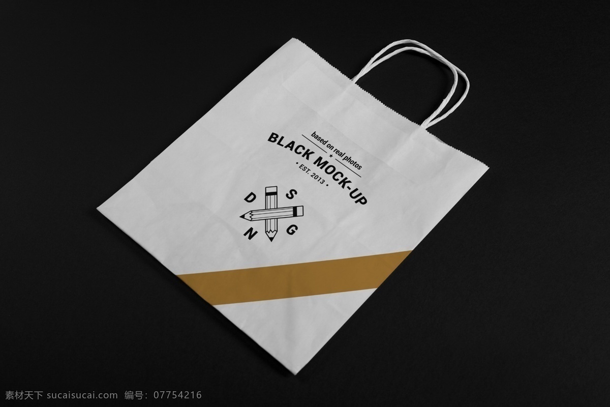 大气 黑色 背景 购物袋 样机 高端 时尚 vi 白色 袋子 gwd logo