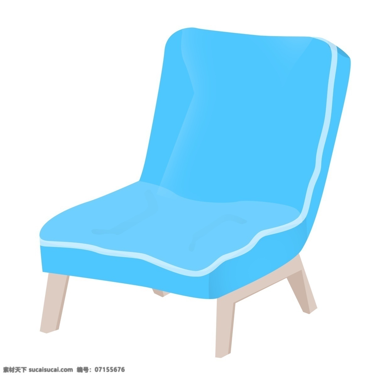 漂亮 椅子 装饰 插画 漂亮的椅子 蓝色的椅子 创意椅子 立体椅子 精美椅子 卡通椅子 家具椅子