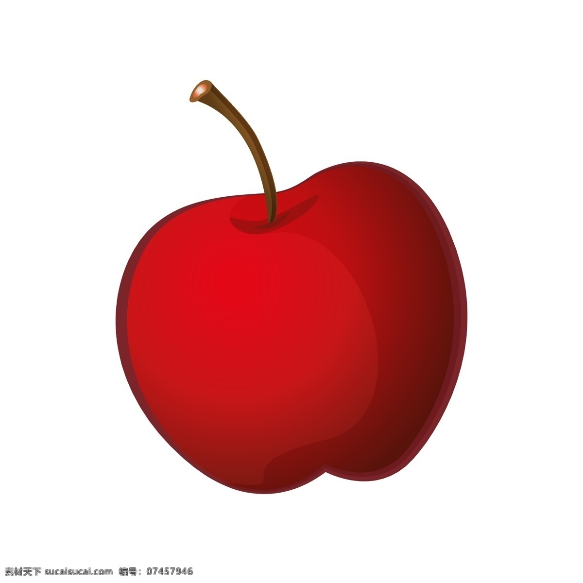水果 红苹果 矢量 元素 卡通