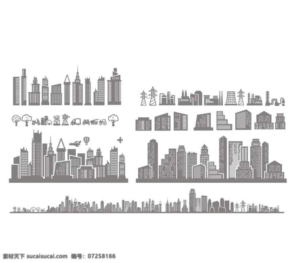 城市矢量图 城市 矢量图 楼房 建筑 标志图标