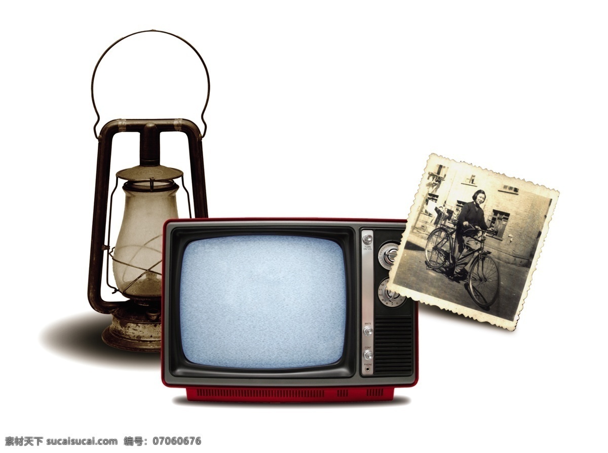 古董 老物件 革命素材 油灯 彩色老电视 革命相片 分层 源文件