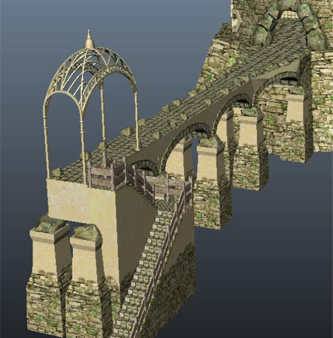 金色 城堡 建筑 游戏 模型 场景 模块 建筑游戏装饰 楼塔网游素材 3d模型素材 游戏cg模型