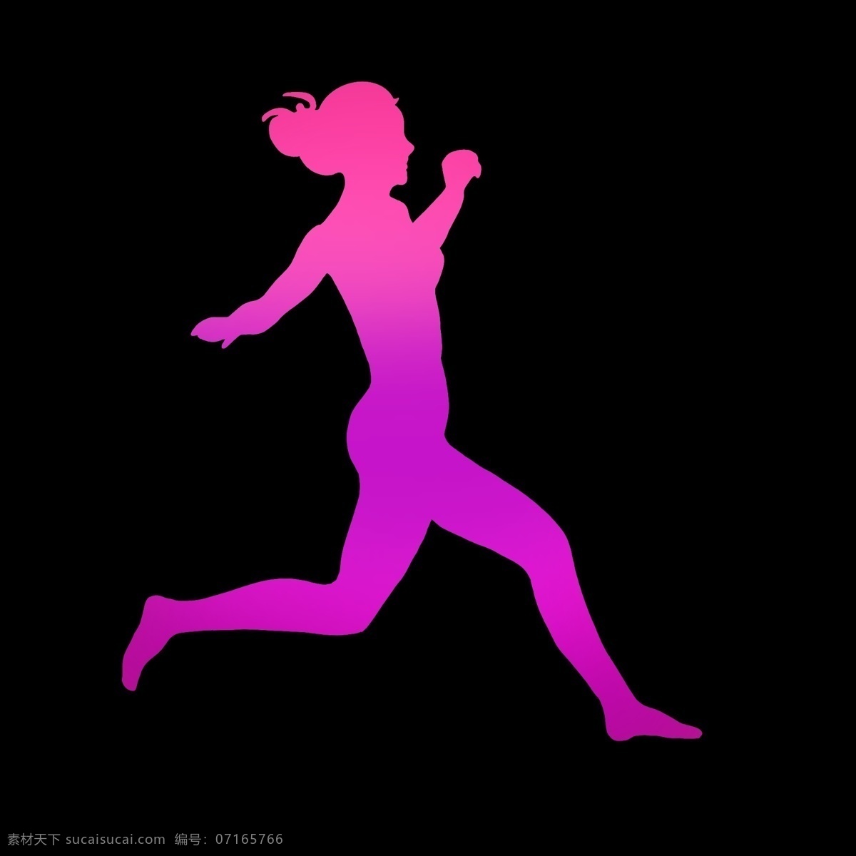 暖色 渐变 奔跑 女孩 奔跑的女孩 女士 头发挽起 形状 剪影 图案 动作 奔跑的样子 速度 运动 激情 节奏 ppt可用 纯色 简约 简洁 简单
