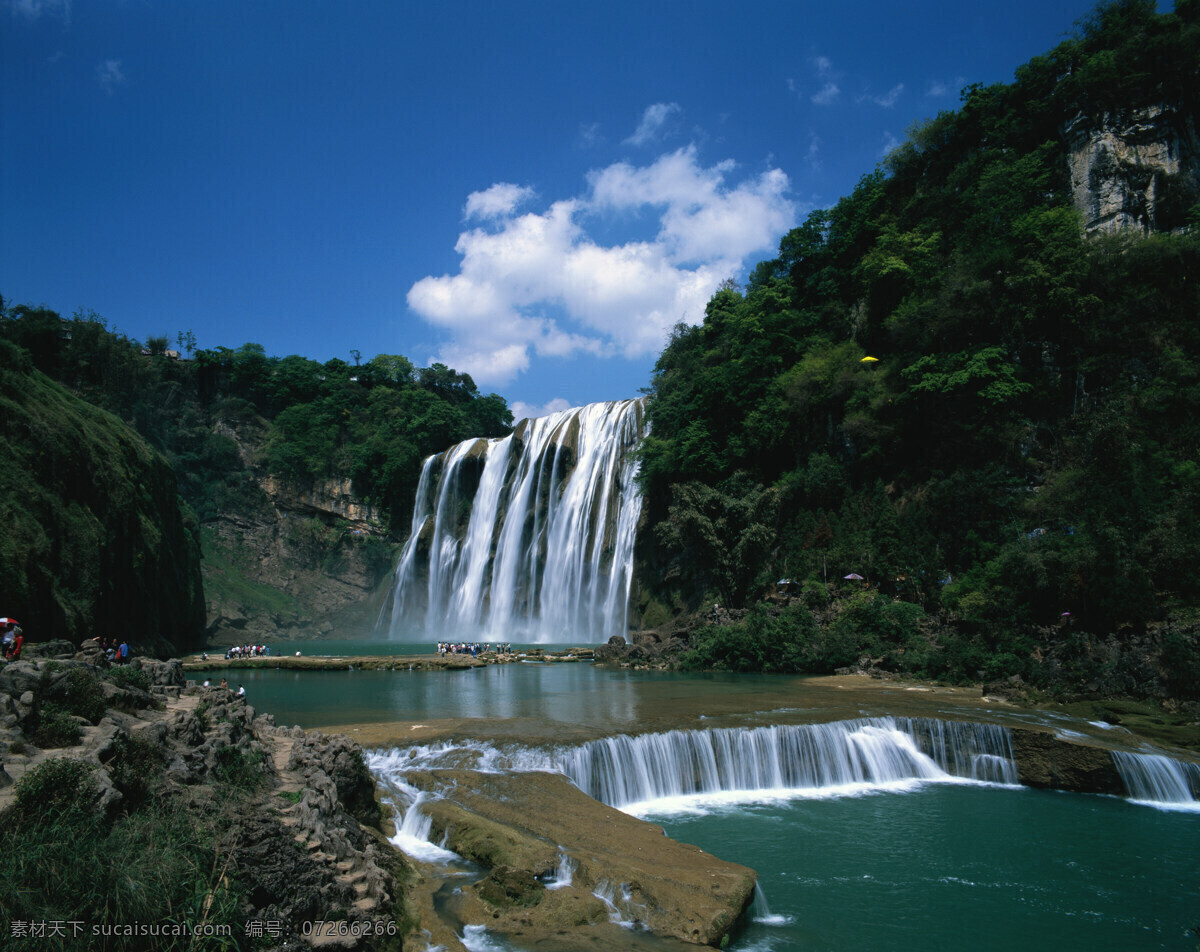 瀑布免费下载 风景 风景图片 高清风景图片 瀑布 山水 设计图 家居装饰素材 山水风景画