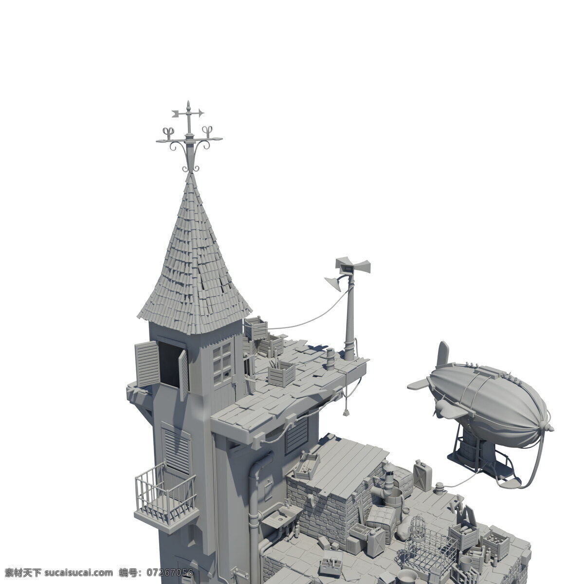 空中楼阁 3d maya 材质 灯光 渲染 3d设计 3d作品