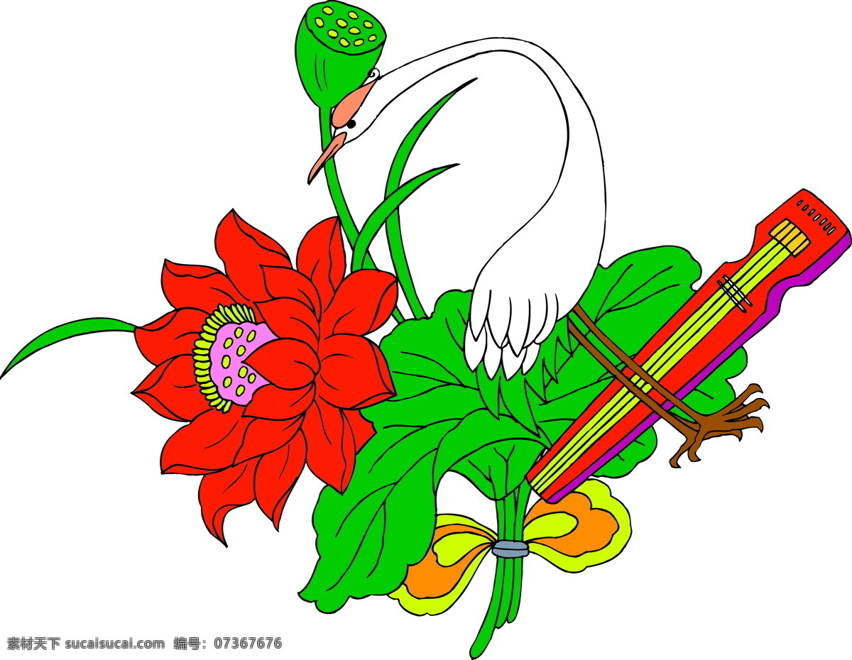 鸟兽 吉祥 插图 装饰 设计素材 吉祥图案 装饰图案 书画美术 白色