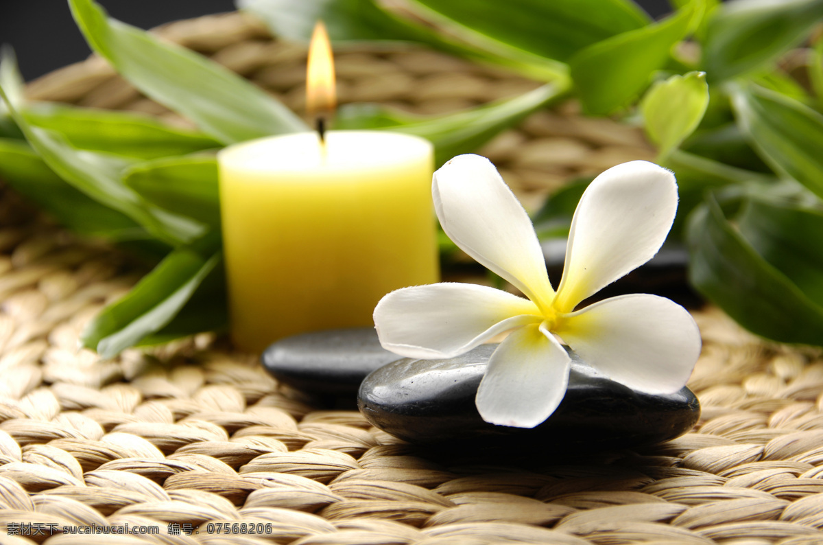 蜡烛 石头 花朵 鲜花 按摩石 香熏 美容 护肤品 精油 spa 水疗 用品 美容用品 生活用品 生活百科