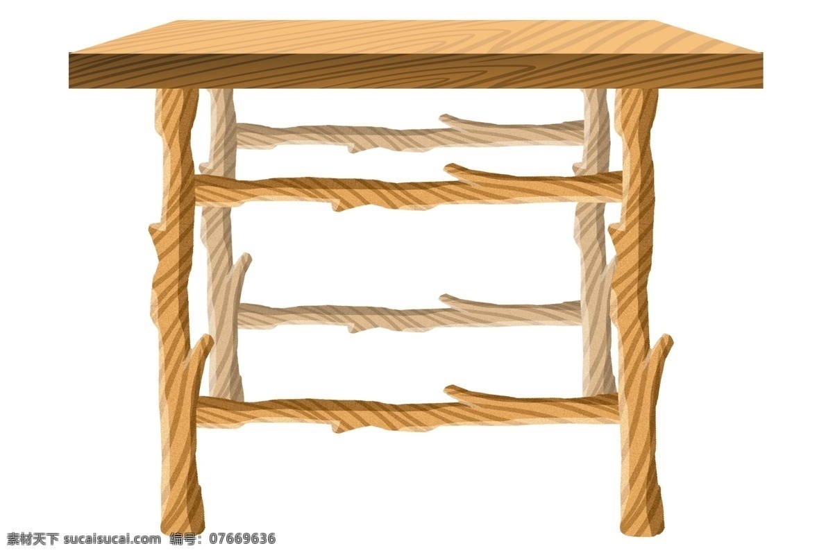 木质 小 餐桌 插画 木质的餐桌 卡通插画 木质插画 木纹插画 实木产品 实木物品 实用的餐桌