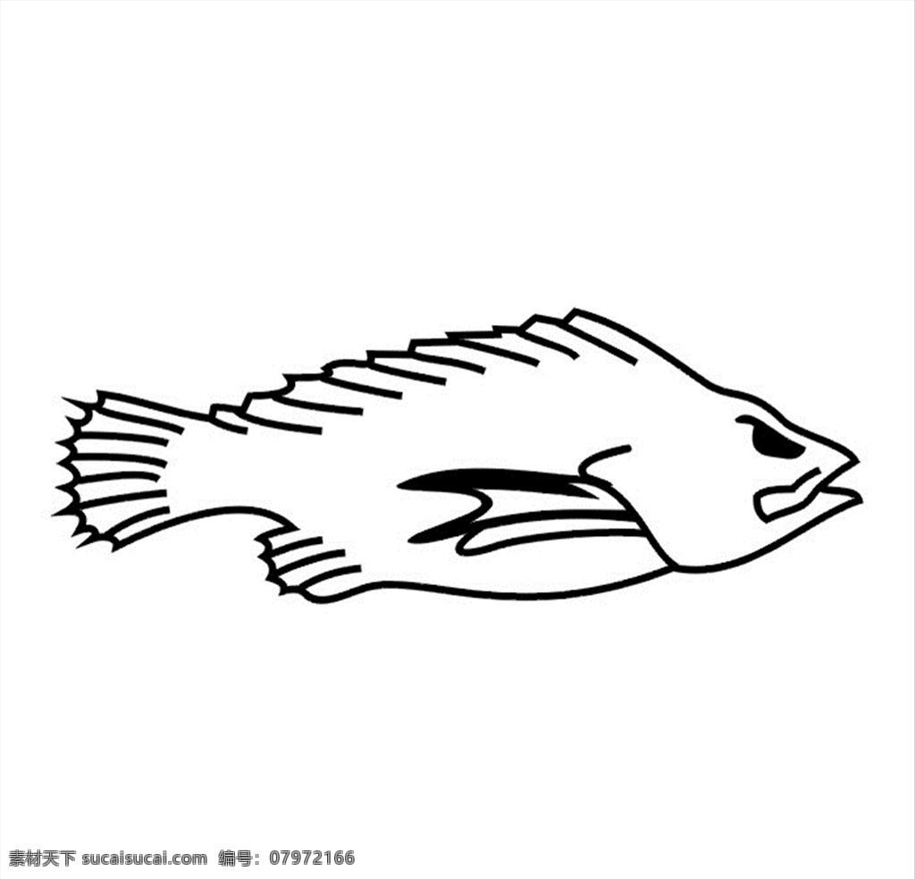 鱼 矢量图 线描鱼 鱼素材 鱼图案 黑白鱼 金鱼 鱼雕刻图 鱼矢量图 手绘鱼 生物世界 鱼类