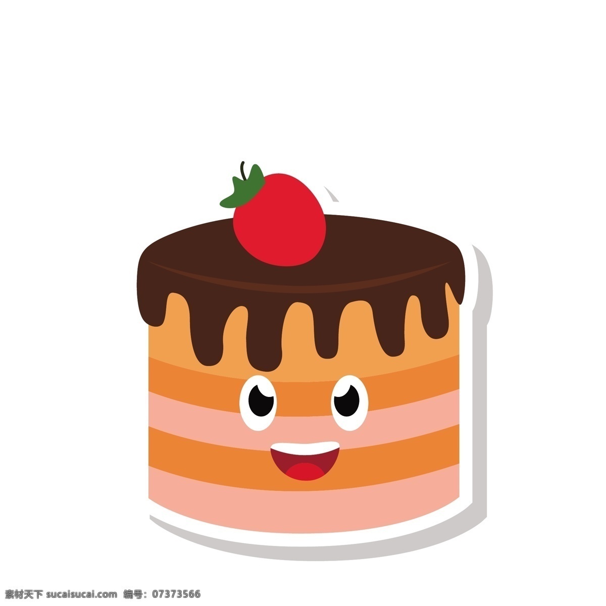 可爱 蛋糕 矢量 免 抠 图 卡通的 手绘的 巧克力蛋糕 高兴的蛋糕 甜品 甜点 吃的 零食 开心的蛋糕 带表情的蛋糕 草莓蛋糕