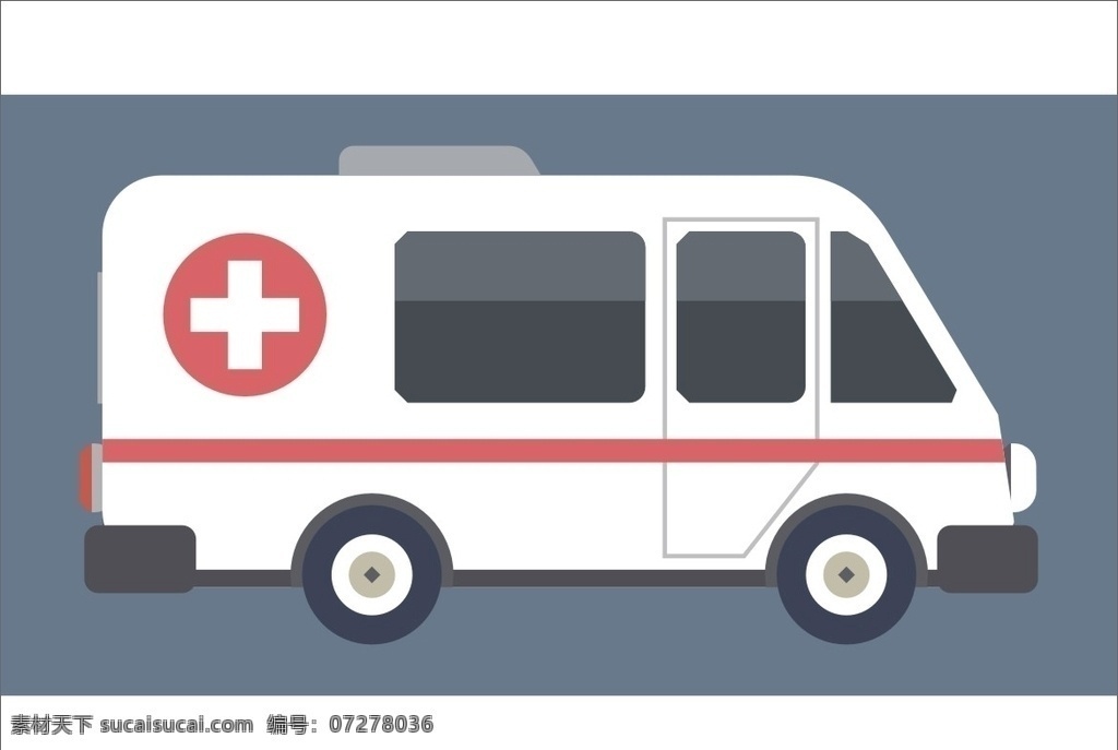 汽车 抢救 医院专用车 十字架 医院标识 红十字 医疗救护车 急救车 生活场景图