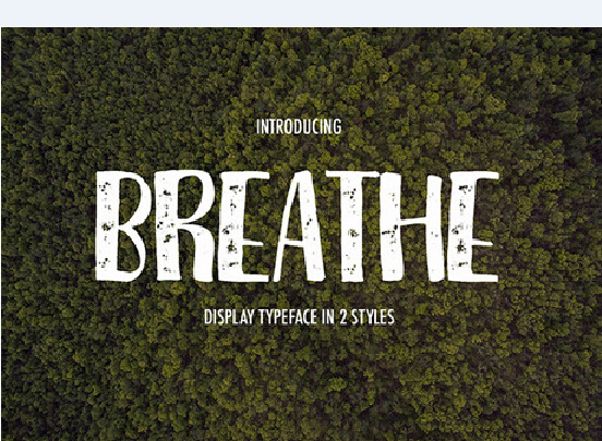 breathe 字体 黑色