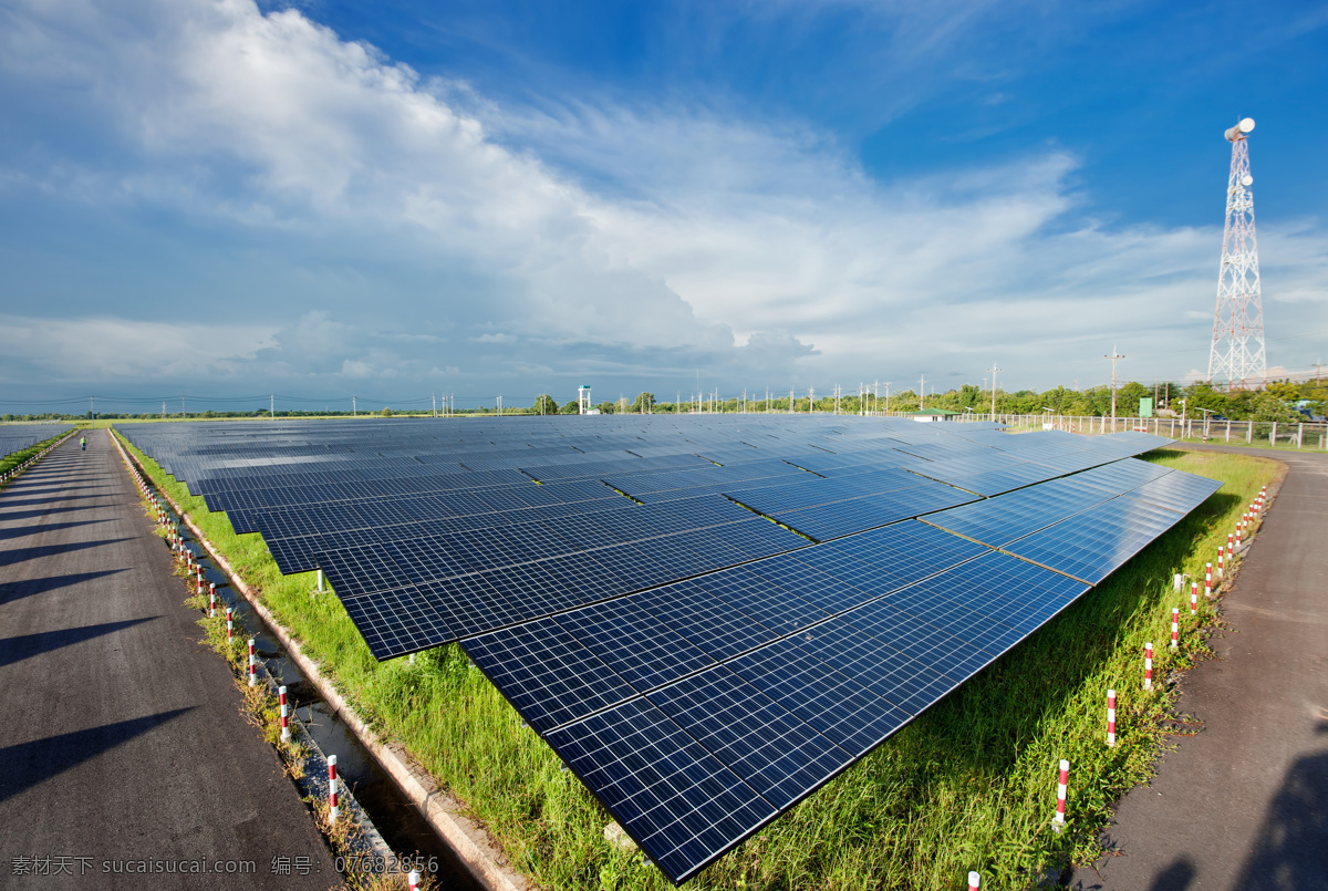 太阳能发电厂 生态环境保护 环保 节能 太阳能 发电厂 能源保护 其他风光 自然景观 蓝色