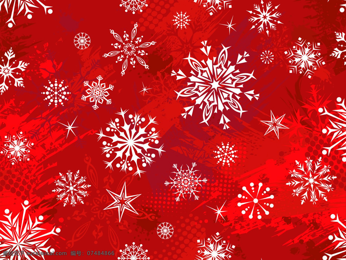 冬季 雪花 淡红 背景 图 白色 创意 淡红色 红色 商务 水墨