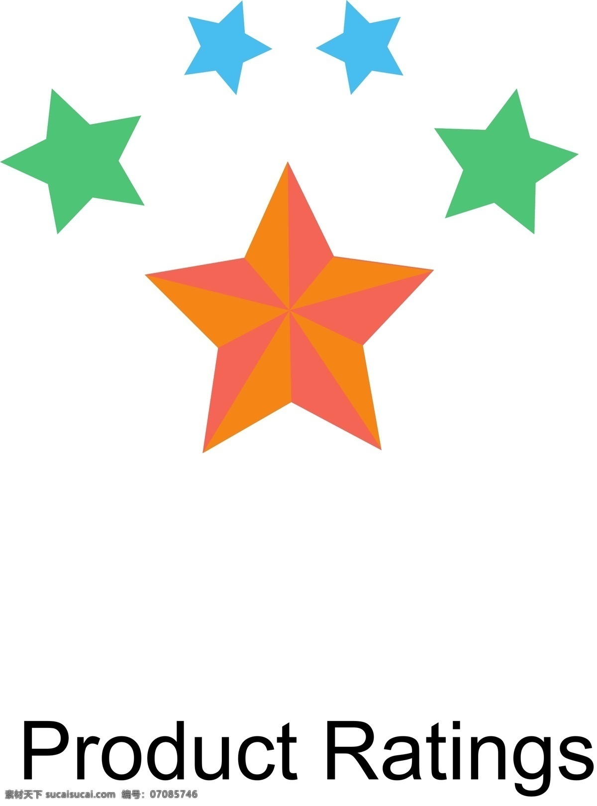彩色 创意 五角星 闪光 元素 扁平化 矢量图 图标 ui 亮光 庄重