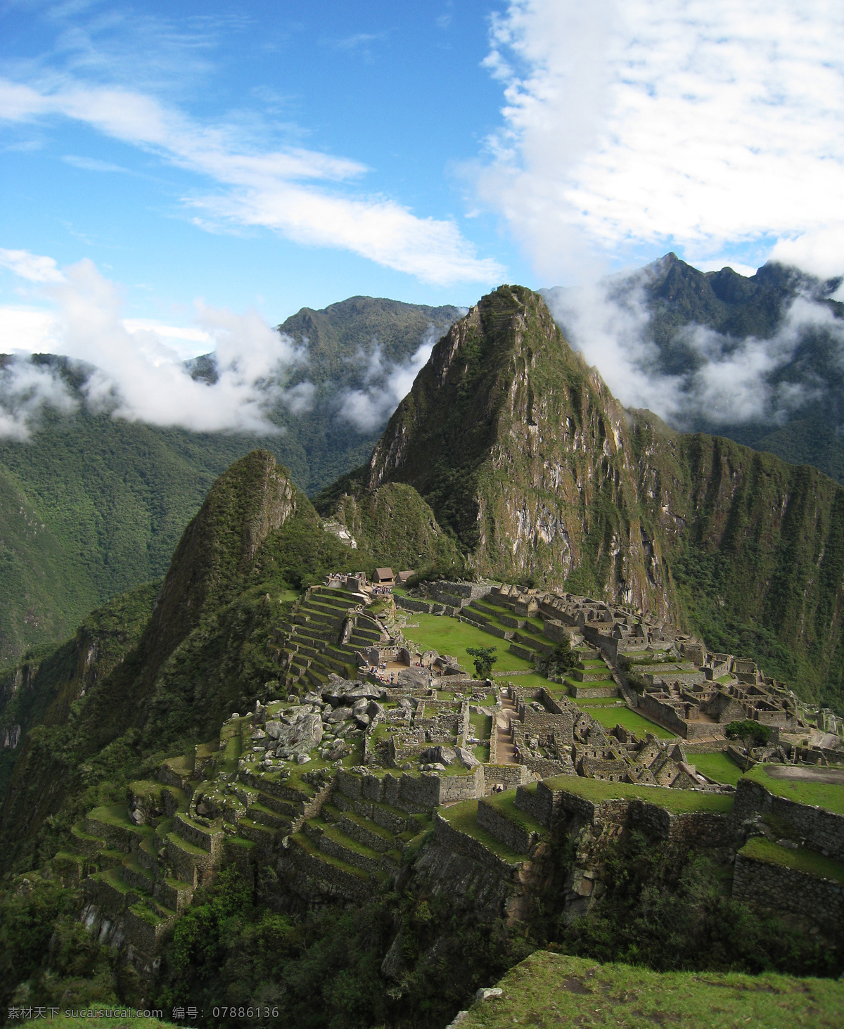 世界风光 风景 建筑 秘鲁 马丘比丘 蓝天 白云 山峰 悬崖峭壁 国外旅游 旅游摄影