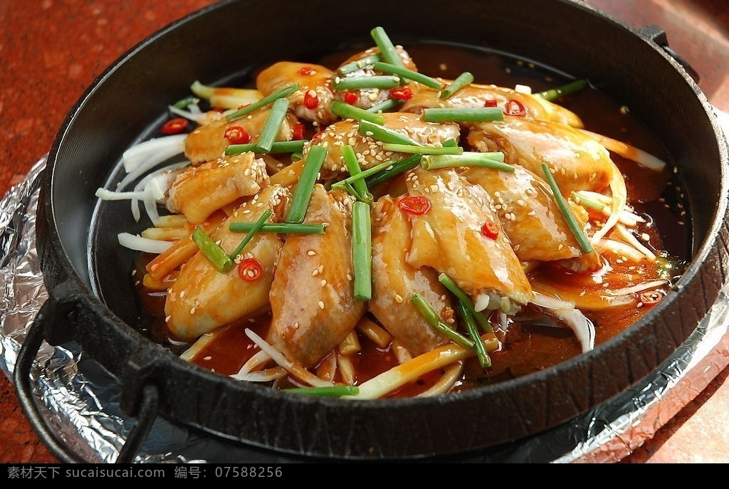 铁扒鸡翅 酱香 鸡翅中 餐饮美食 传统美食 摄影图库