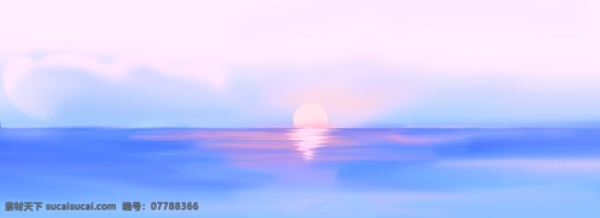 浪漫 唯美 小 清新 夕阳 海景 banner 背景 小清新 大海