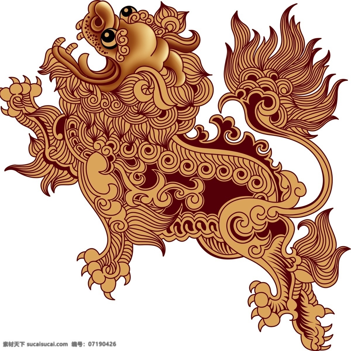 中国 传统 元素 神 兽 传统元素 神兽 中国风 传统文化