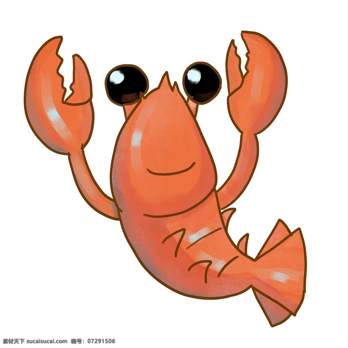 简约 大龙 虾 插图 美味的龙虾 灵活的小龙虾 红色的小龙虾 好动的小龙虾 海洋生物 创意卡通