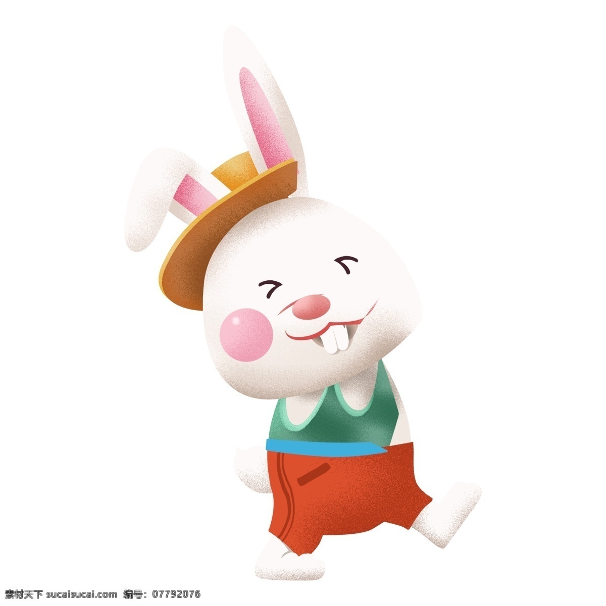 小 白兔 动物 卡通 透明 小白兔 插画元素 卡通元素 透明素材