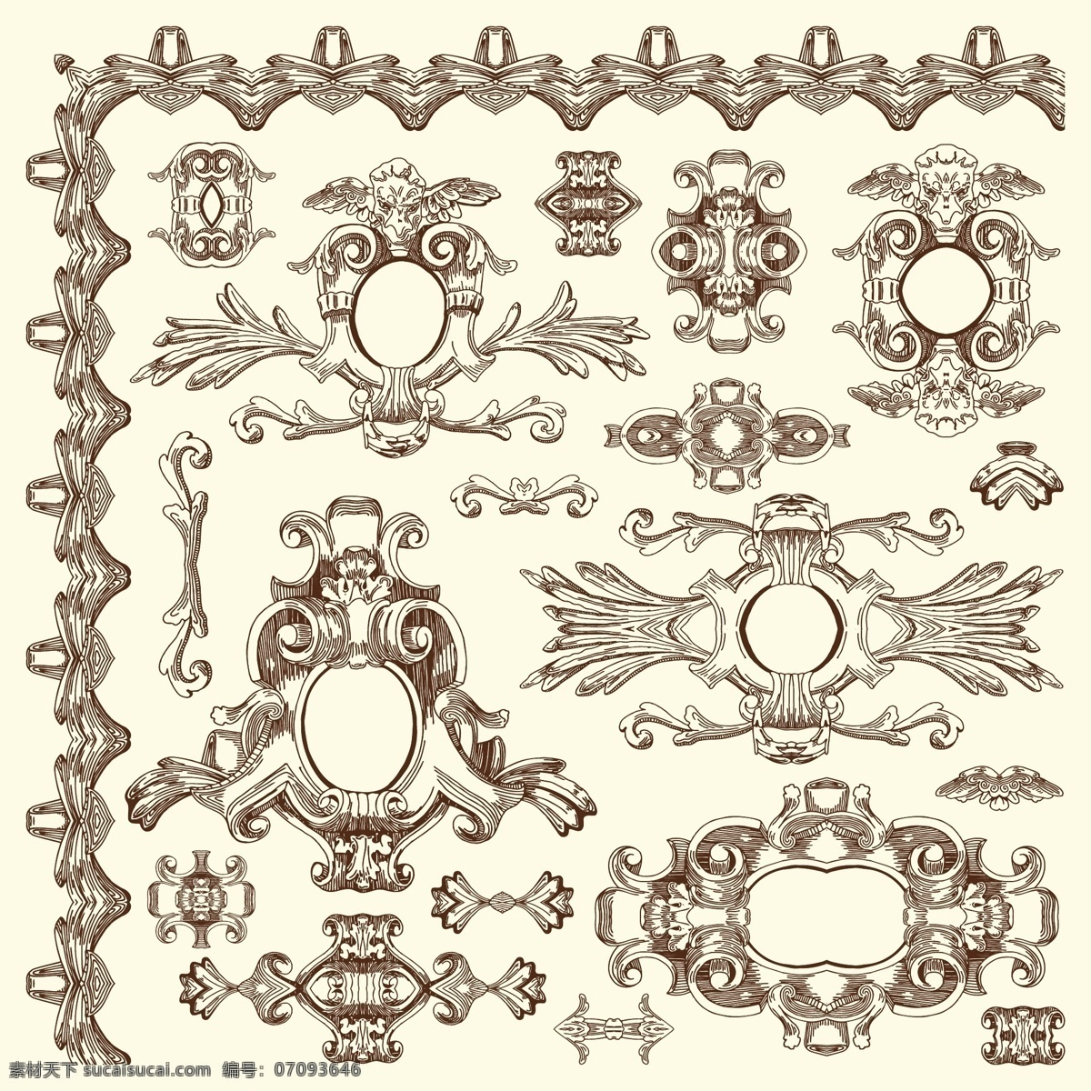 矢量 古典 欧式 纹理 矢量图 边框 复古 花边 花纹 矢量素材图片 线条 矢量素材矢量 花纹花边