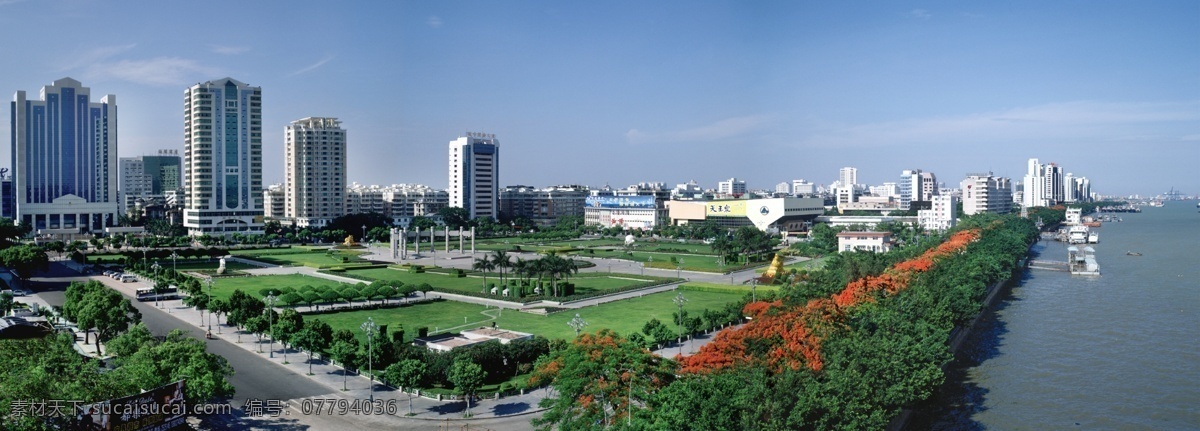 汕头人民广场 汕头 人民广场 市政府 汕头全景 海滨路 大海 自然景观 自然风景