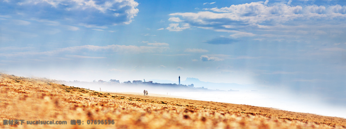 蓝天 白云 风景 banner 背景 唯美 蓝色 天空白云 沙滩