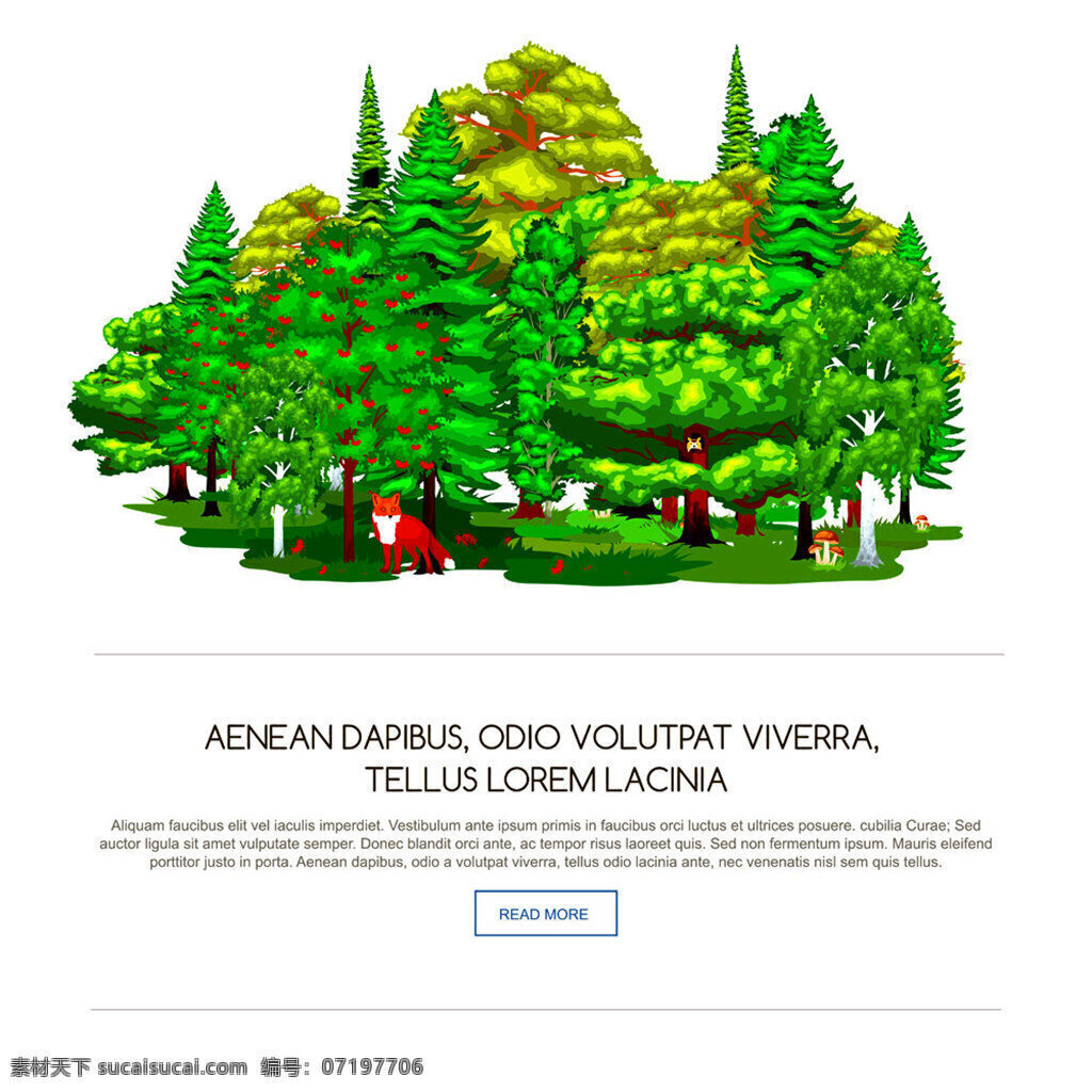 草地 狐狸 绿树 广告 背景 背景素材 素材免费下载 底纹背景
