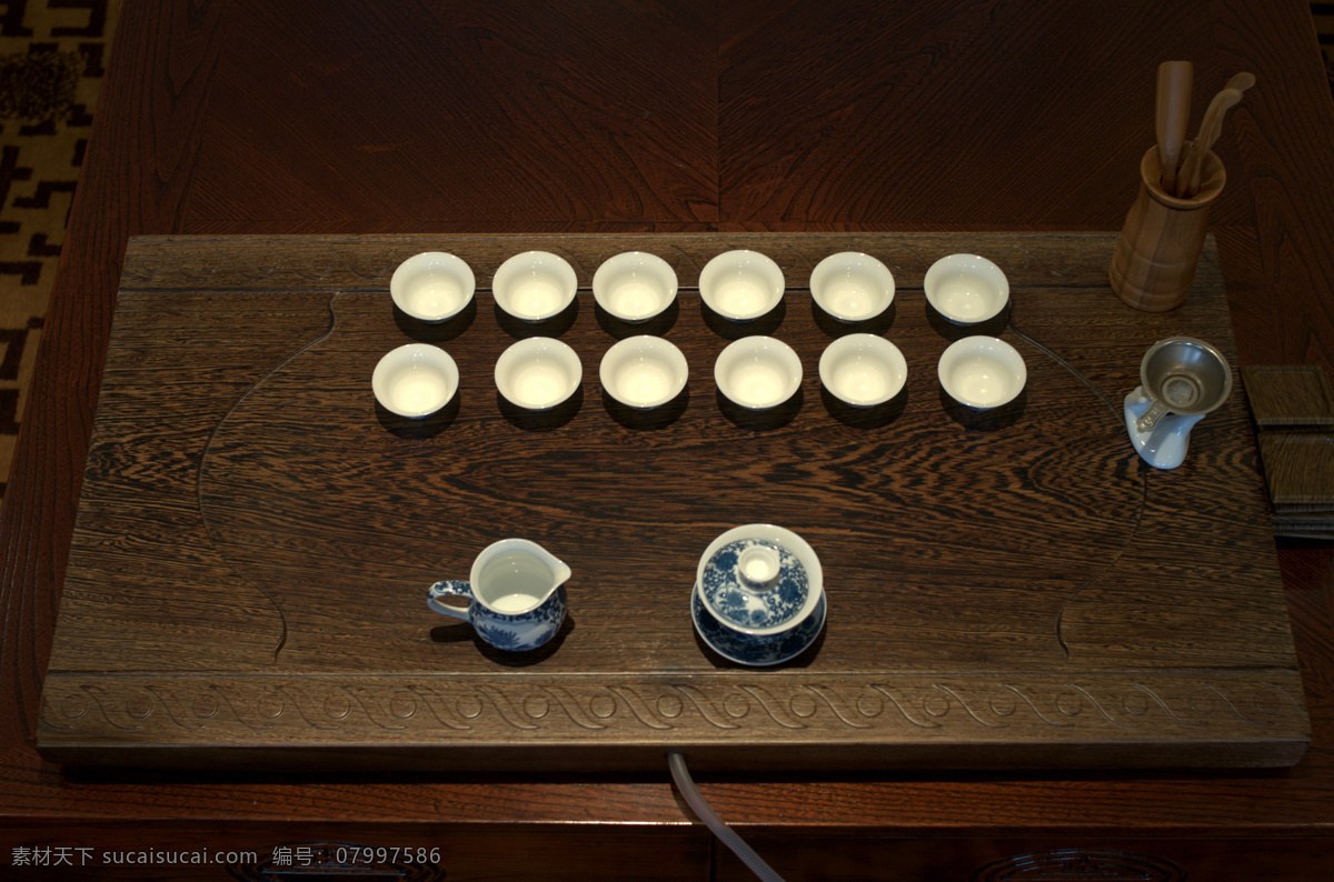 茶桌 杯子 茶道 茶壶 茶具 建筑园林 室内摄影 中国风酒店 矢量图 日常生活