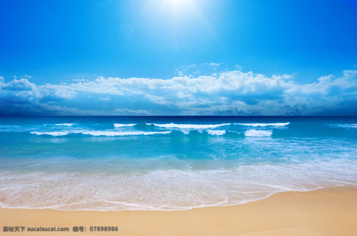 美丽 海边 天空 风景 高清 沙滩 风景图片 阳光