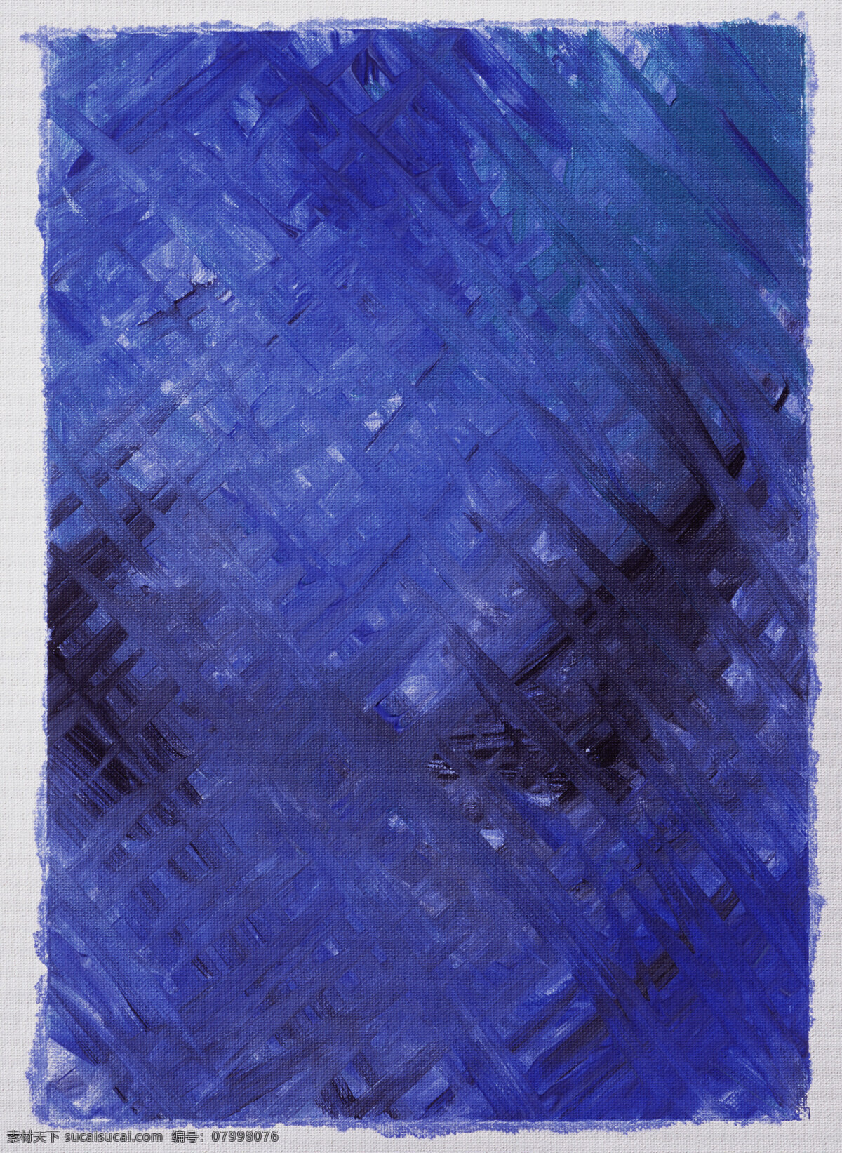 油画 笔触 肌理 抽象 蓝色 文化艺术