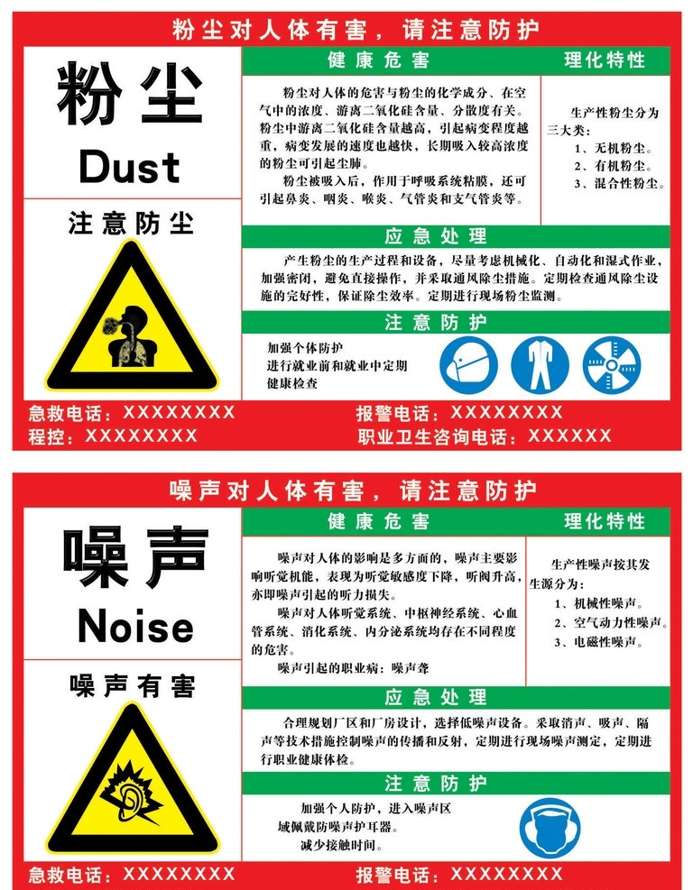 粉尘 噪声防护 注意防尘 噪声有害 警示标志 健康危害 理化物性 应急处理 急救 源文件 分层