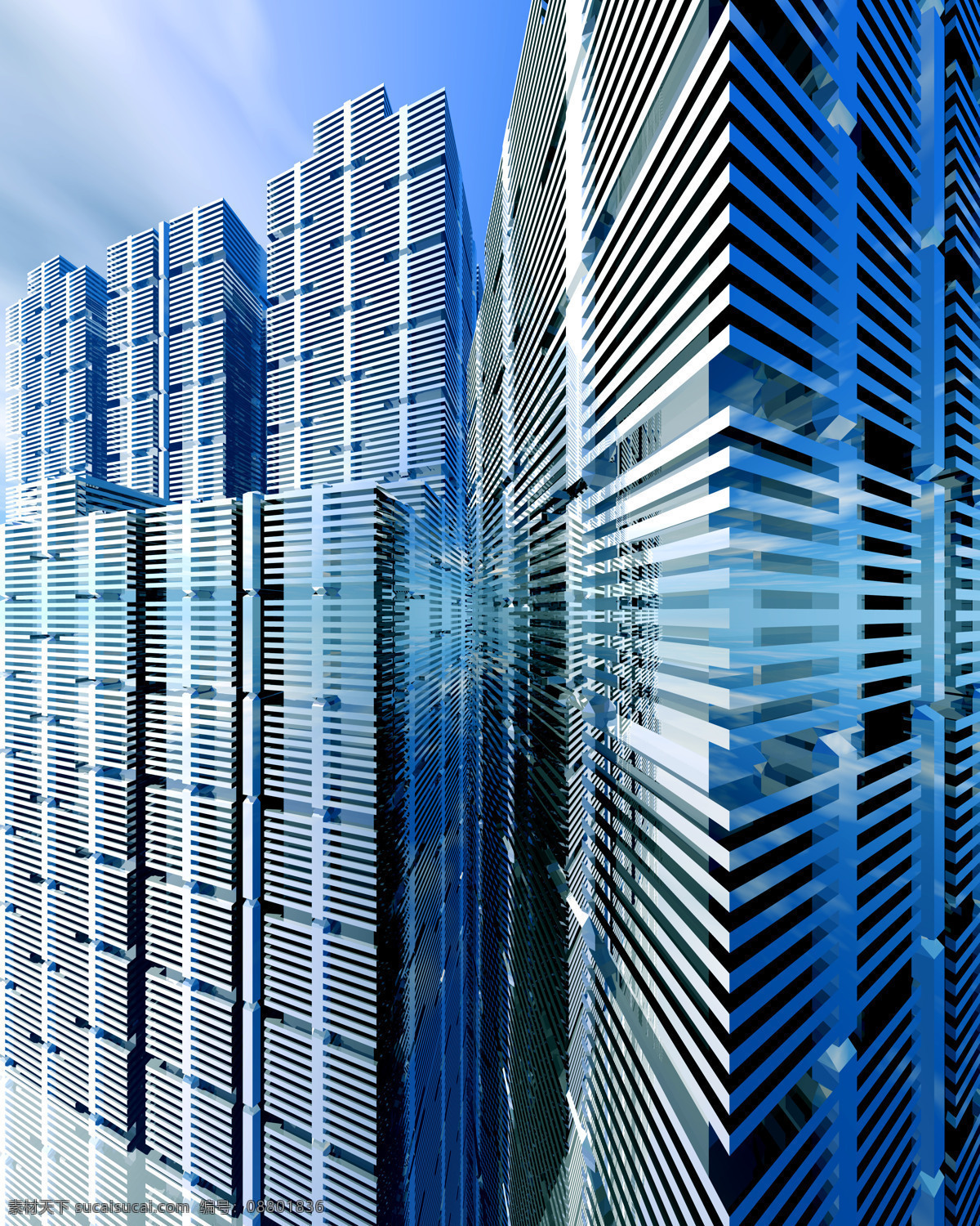 城市 城市高楼 大厦 倒影 高楼 环境设计 建筑 建筑设计 城市景 景色 写字楼 效果图 蓝色 家居装饰素材