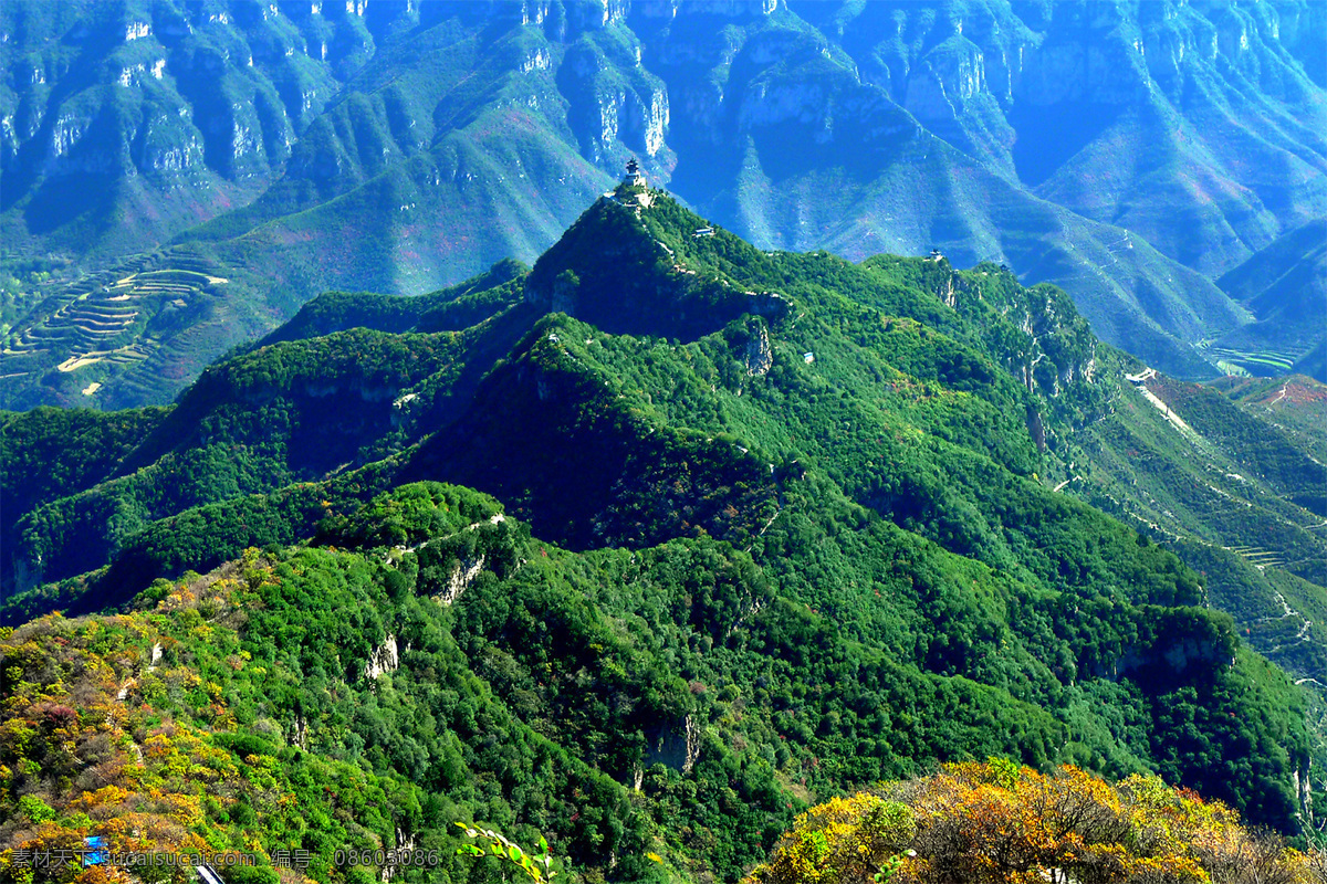 龙脊叠翠 山景 风景图 春天的景色 大山 云丘山的图片 自然景观 山水风景