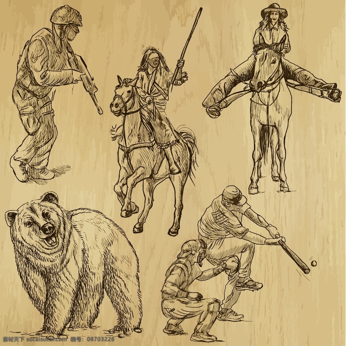 士兵手绘设计 士兵 战士 灰熊 漫画 手绘 手稿 插画 卡通 素描 画画 时尚背景 绚丽背景 背景素材 背景图案 矢量背景 背景设计 抽象背景 抽象设计 卡通背景 矢量设计 卡通设计 艺术设计 矢量