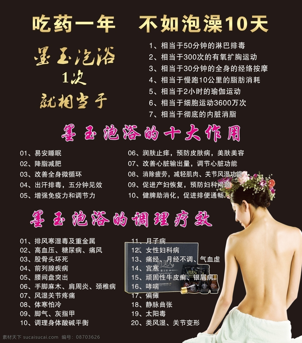 金木浴疗 泡浴 墨玉泡浴 十大作用 调理疗效 墨玉 养生 生活百科 医疗保健