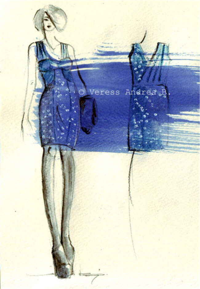 款 蓝色 紧身 裙 设计图 服装设计 时尚女装 职业女装 职业装 女装设计 效果图 短裙 衬衫 服装 服装效果图 连衣裙