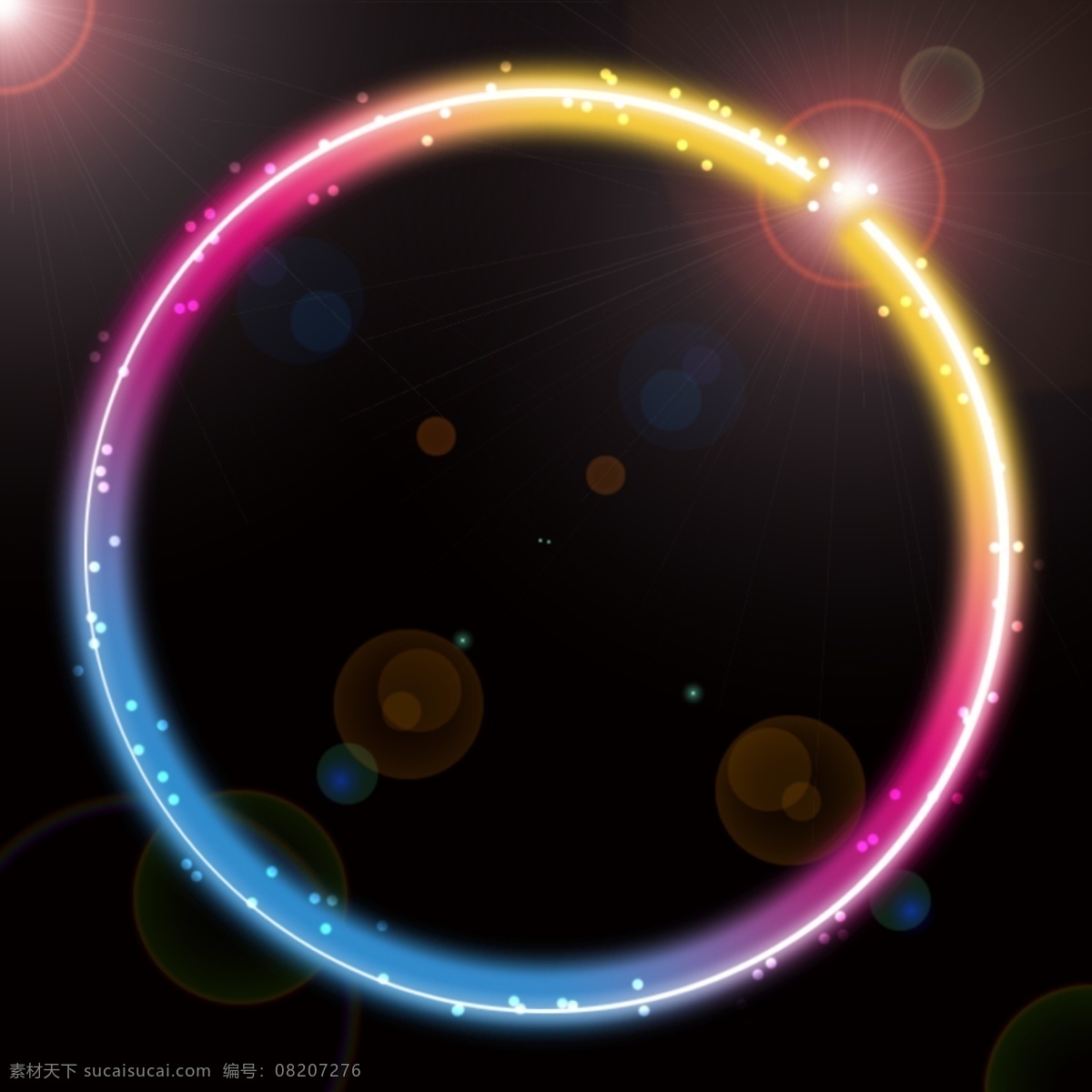 夜空 荧光圈 星星 发光圈 发光 文化艺术 绘画书法