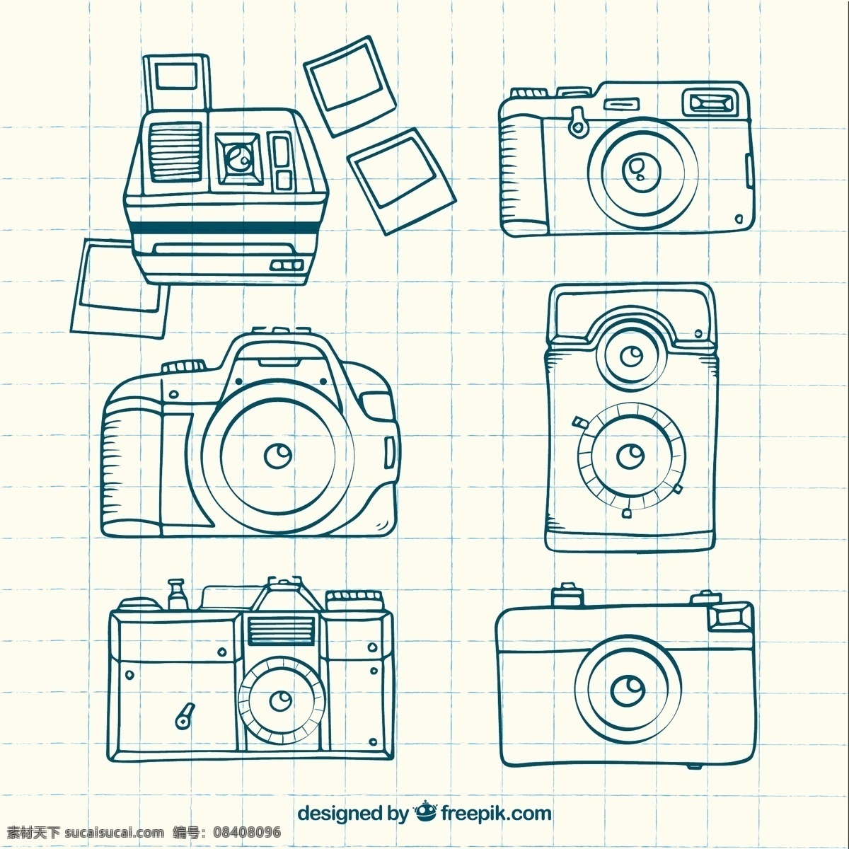 手绘 相机 矢量 索尼相机 相机适量图 矢量图 手绘相机 相机设计 数码相机 现代科技 数码产品 经典 古老 单反 胶片 尼康 相片 平面素材