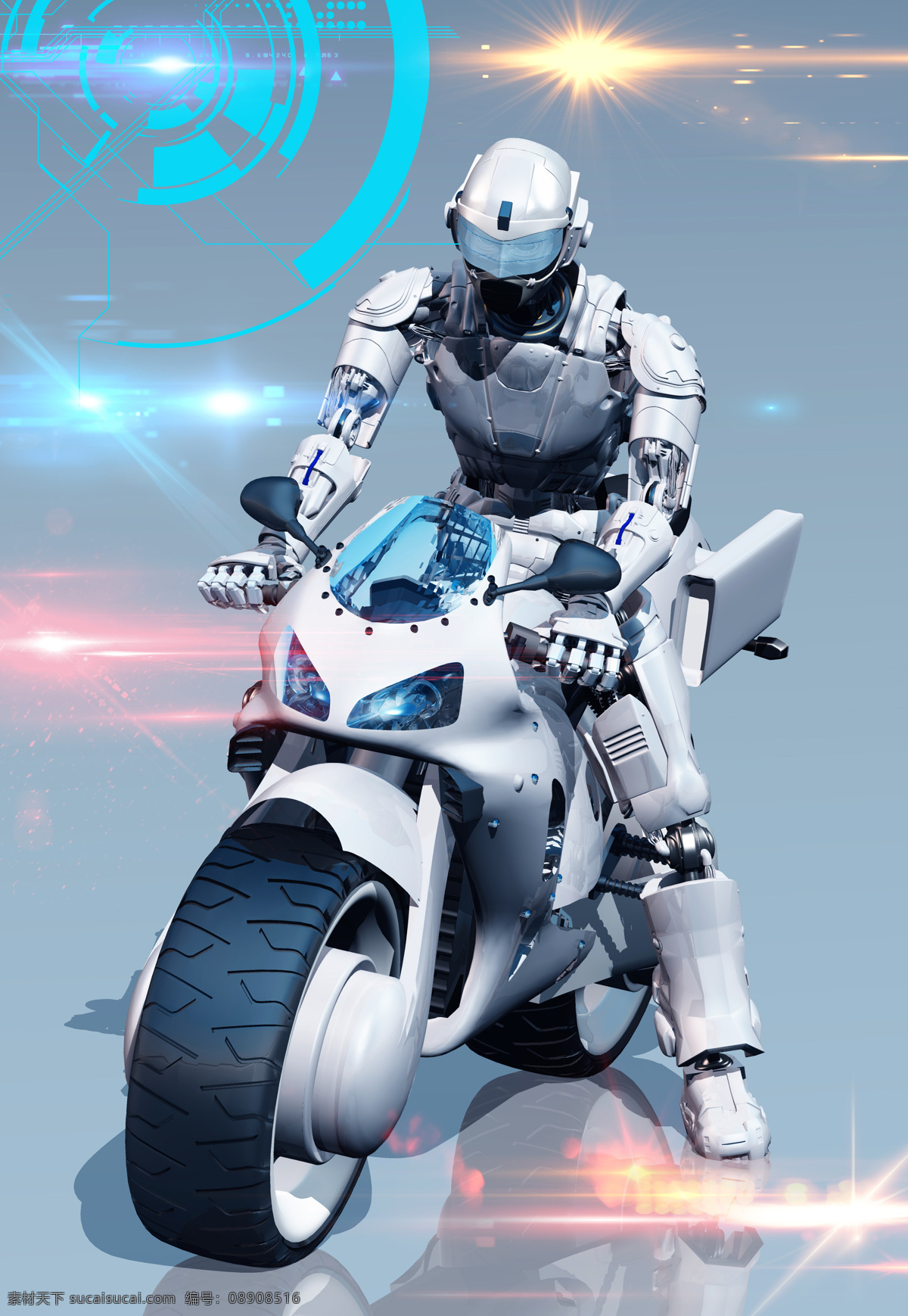 骑 摩托车 3d 机器人 3d机器人 科技人物 3d人物 科技背景 卡通人物 人物图片