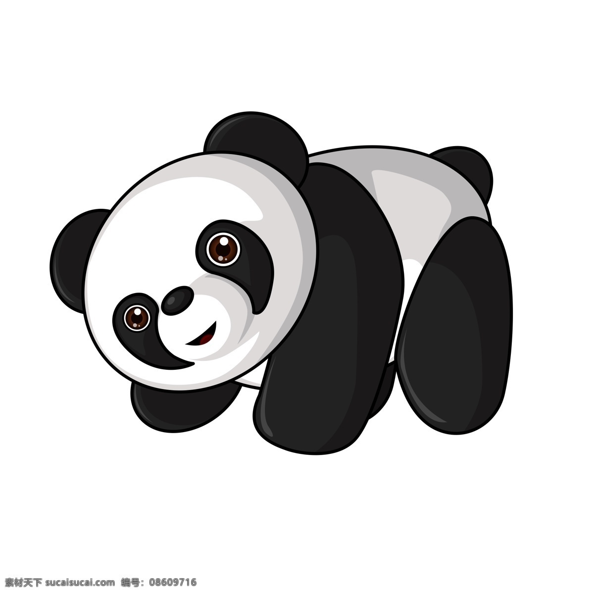可爱 卡通 熊猫 商用 卡通熊猫 珍稀动物 卡通动物