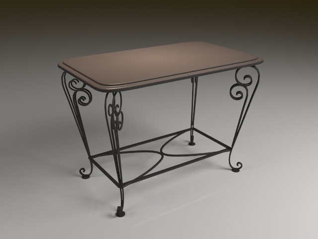3d 欧式 玄关 桌 茶几 3d模型 欧式家居品 玄关桌 铁质家具 原创设计 原创3d模型