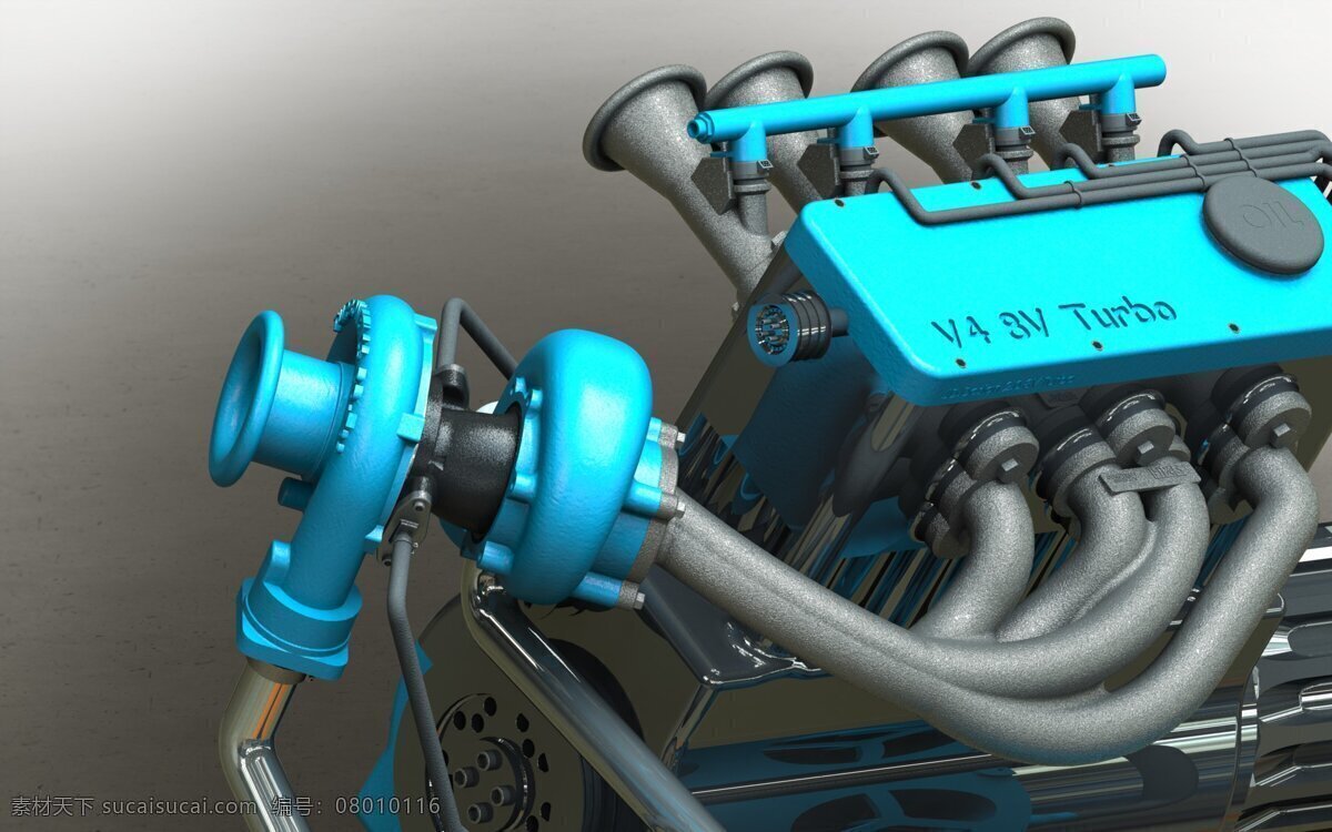 8v 涡轮 增压 引擎 渲染 jd 工作 习惯 概念车 发动机 概念 汽车 体 3d模型素材 其他3d模型