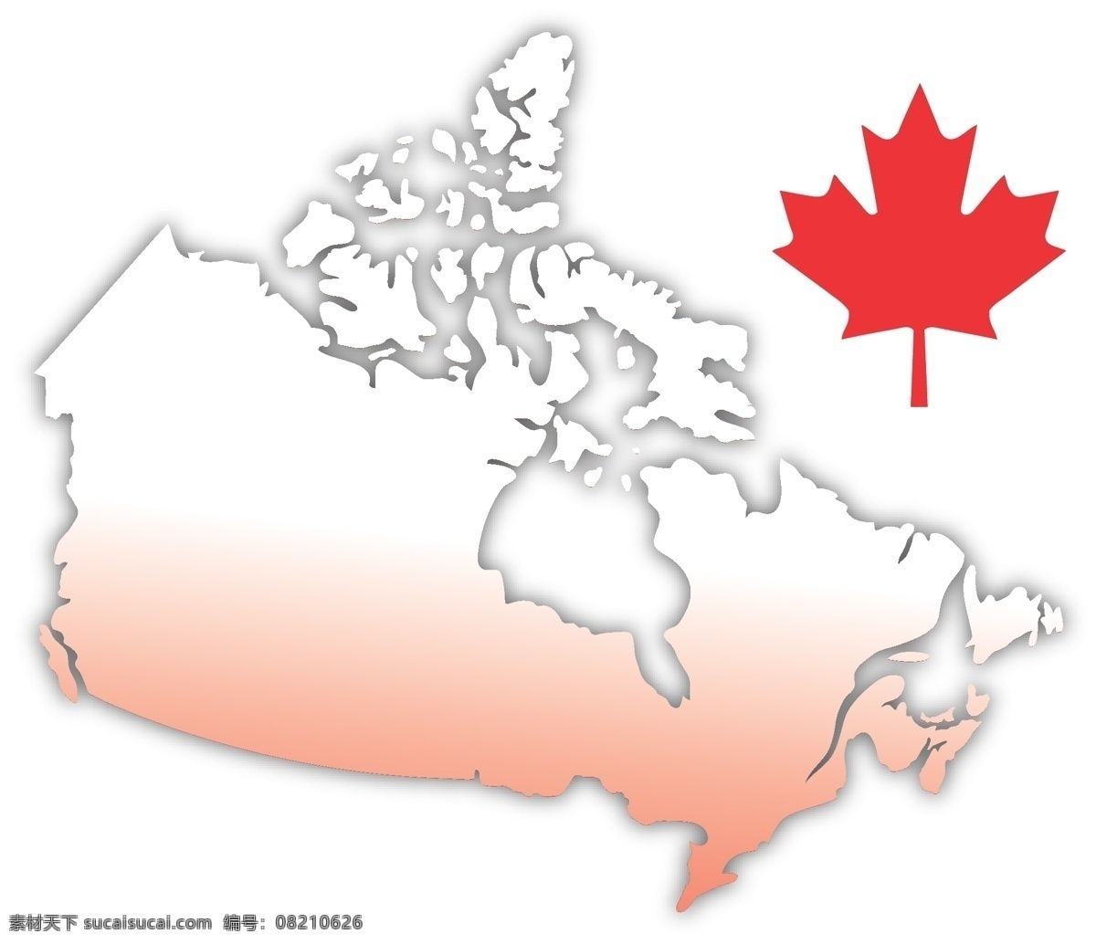 加拿大 天 矢量 地图